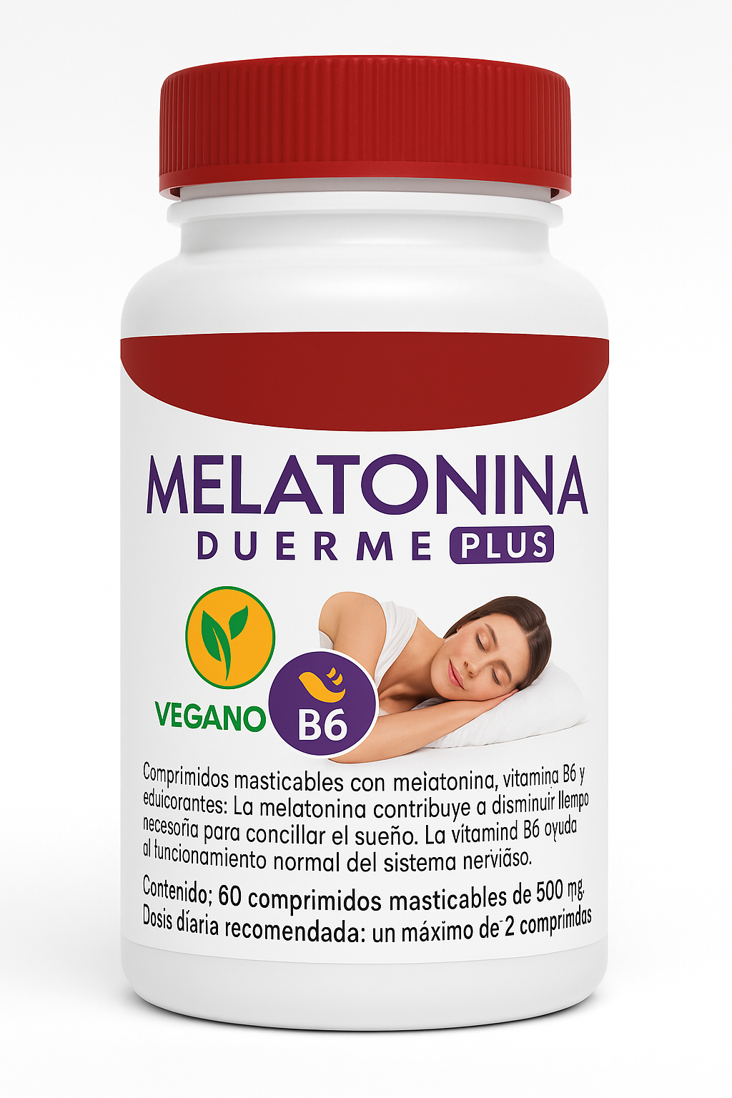 Melatonina Duerme Plus – 60 Cápsulas | Con Melatonina, Valeriana, Manzanilla y Magnesio | Apoyo Natural para Dormir Mejor y Despertar Renovado